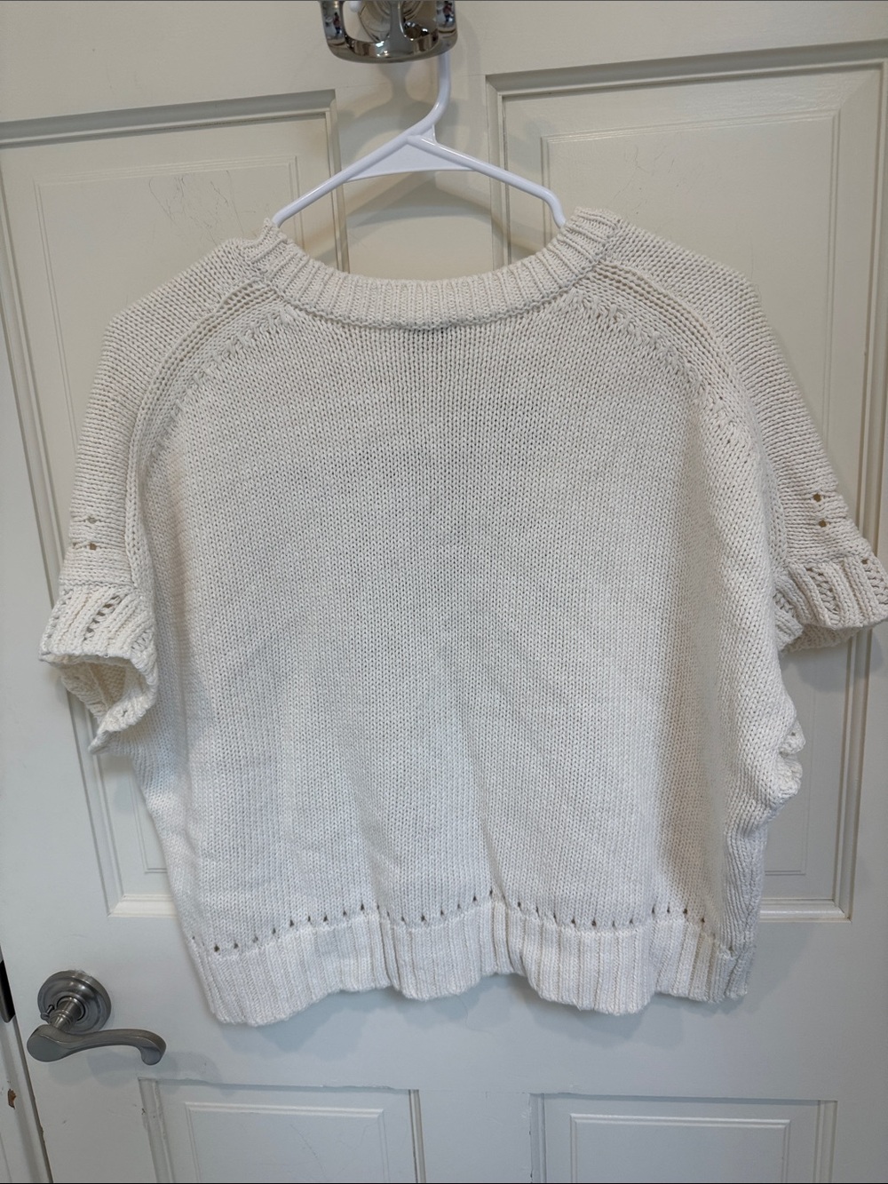 Maeve Cream Knit Sweater with Green Detail - Picture 3 of 4
